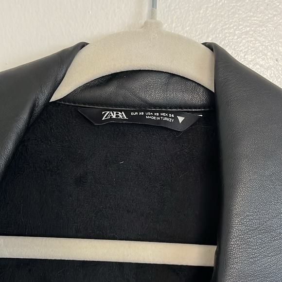 Zara Faux Leather Overshirt Jacket - Picture 8 of 12